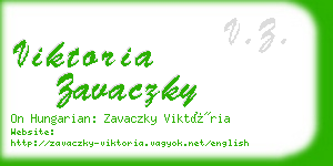 viktoria zavaczky business card